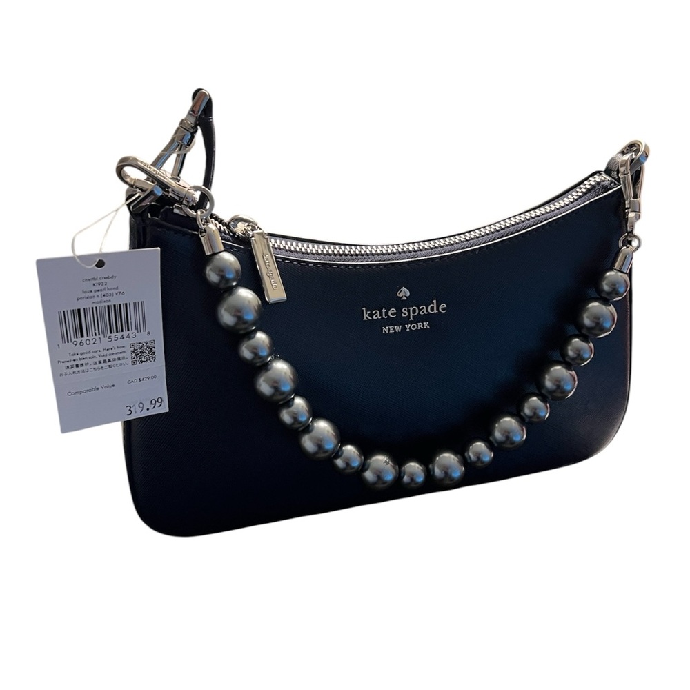 Kate Spade Blue Crossbody Bag with Pearl Strap